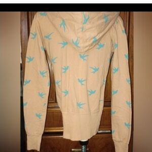 Rare PRIMP Y2K hoodie with Rhinestone and Teal Bird Print